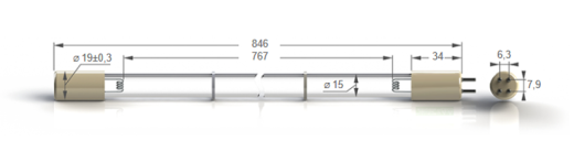 GHO846T5L75/4P  75W  0,8A  (GPH846T5L/HO 75W)